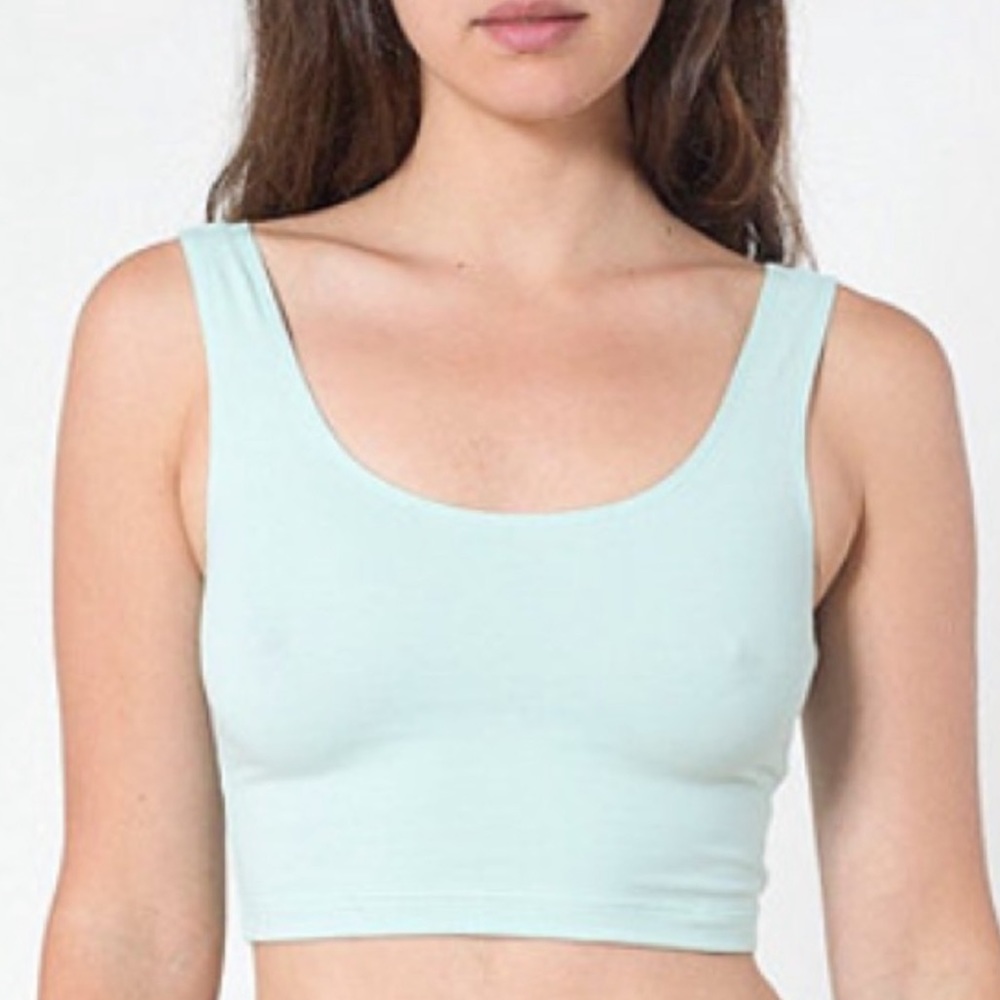 Blue/Mint crop top